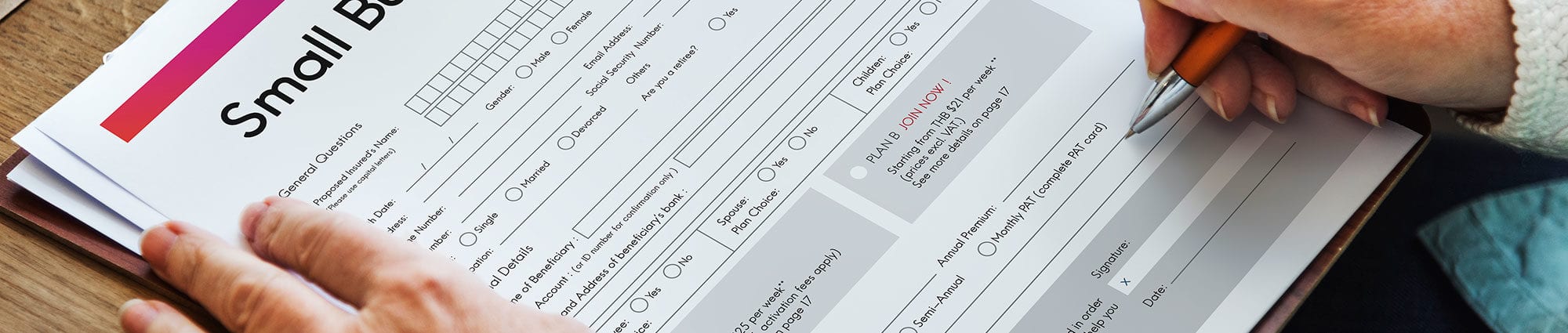 Small Business Loan Form Concept